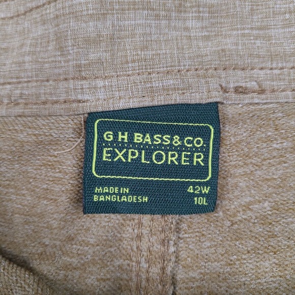 GH Bass & Co Shorts Mens 43 Brown Explorer Golf Hiking Polyester Blend - Picture 3 of 13